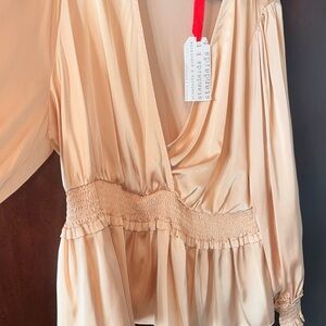 Standards & Practices satin peplum blouse NWT 3X